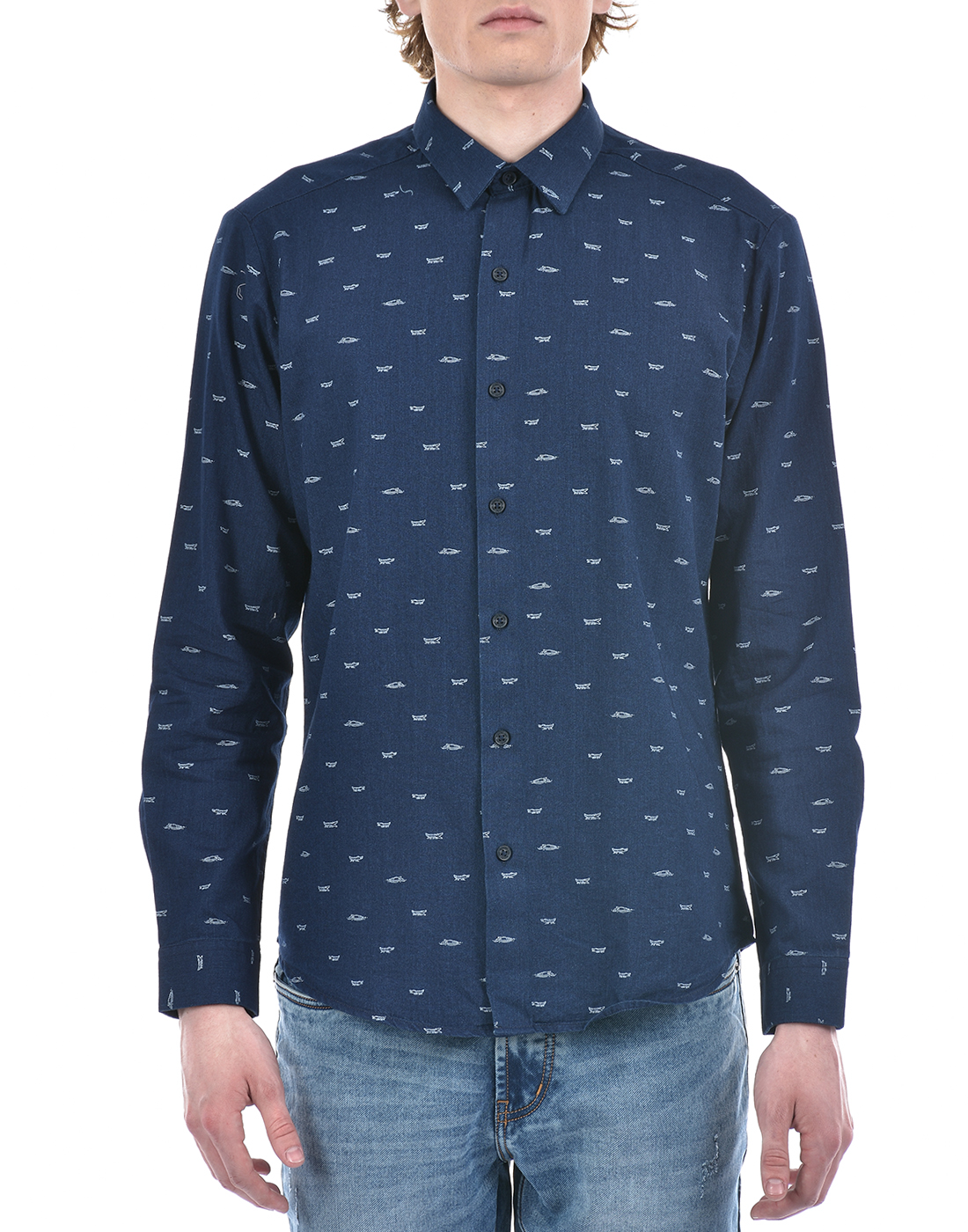 Numero Uno Men Graphic Print Navy Shirt